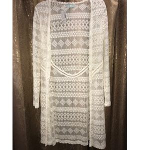 Cream Lace Tunic Coverup